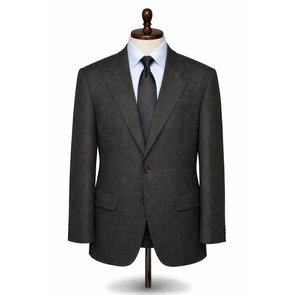 Chaps Ralph Lauren Mens 46R Gray Blazer Sport Coat Wool 2 Button Classic Fit Vtg